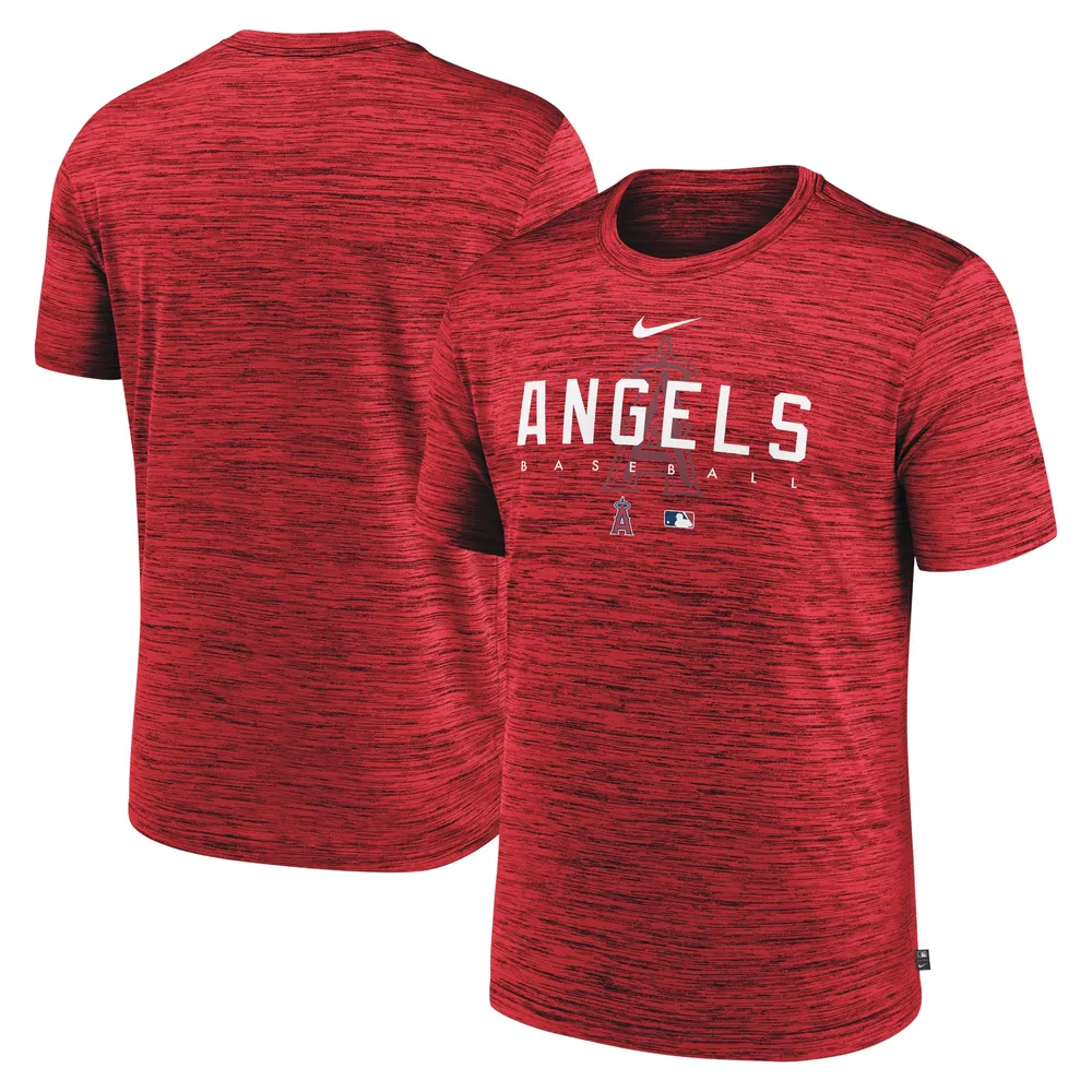 T-shirt d'entraînement Nike rouge Los Angeles Angels Authentic Collection Velocity Performance pour homme