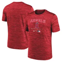 Men's Nike Red Los Angeles Angels Authentic Collection Velocity Practice Performance T-Shirt