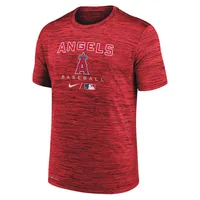 T-shirt Nike Los Angeles Angels Authentic Collection Velocity Practice Performance rouge pour homme