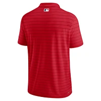 Polo Nike Los Angeles Angels Authentic Collection Victory Performance rayé rouge pour homme