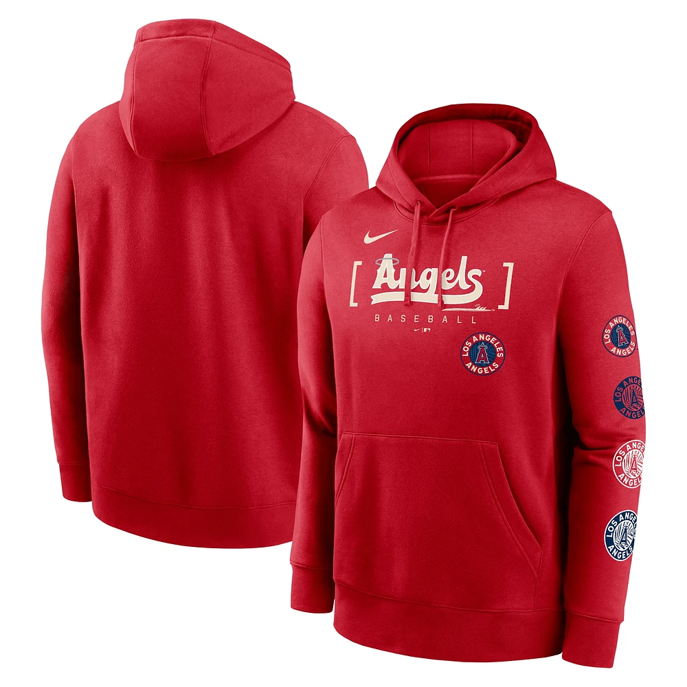 Sweat à capuche Nike City Connect Club Los Angeles Angels rouge pour homme