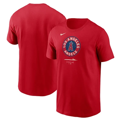 Men's Nike Red Los Angeles Angels City Connect Large Logo T-Shirt