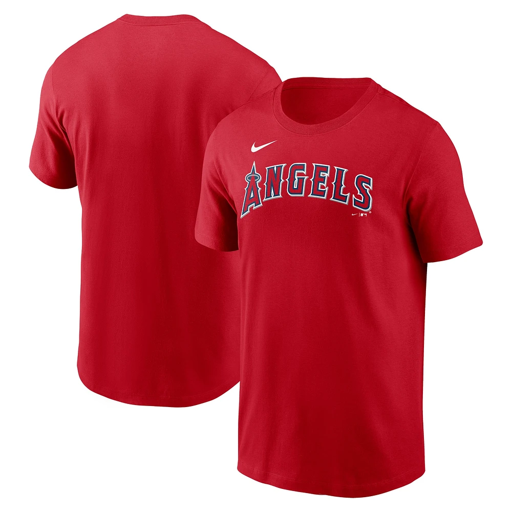 T-shirt Nike rouge avec logo Los Angeles Angels Fuse pour homme