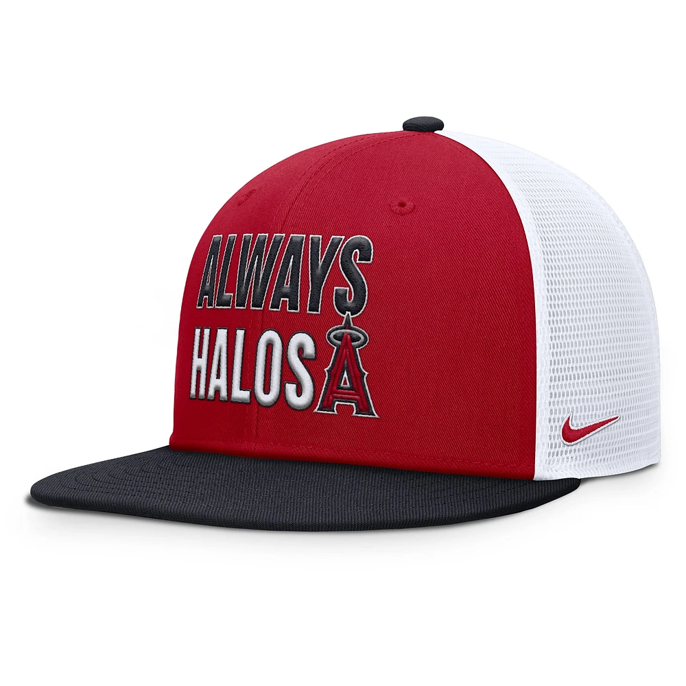 Men's Nike  Red Los Angeles Angels Pro Trucker Snapback Hat
