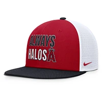 Men's Nike  Red Los Angeles Angels Pro Trucker Snapback Hat