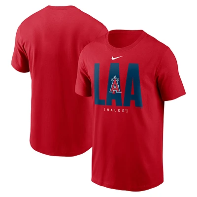 Men's Nike Red Los Angeles Angels Scoreboard T-Shirt