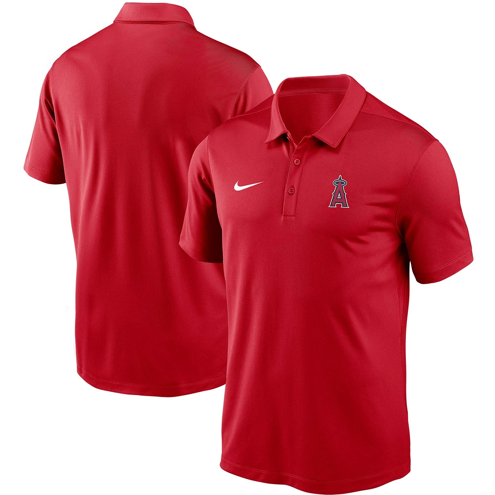 Polo Nike Los Angeles Angels Team Franchise Performance pour homme avec logo rouge