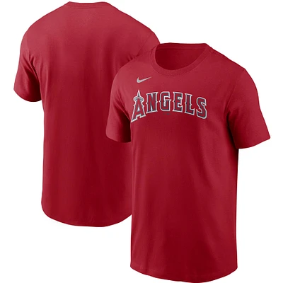 T-shirt Nike Los Angeles Angels Team Wordmark pour homme rouge