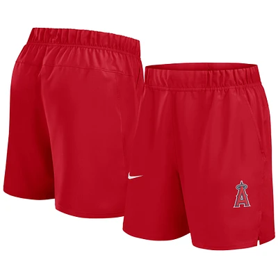 Men's Nike Red Los Angeles Angels Woven Victory Performance Shorts