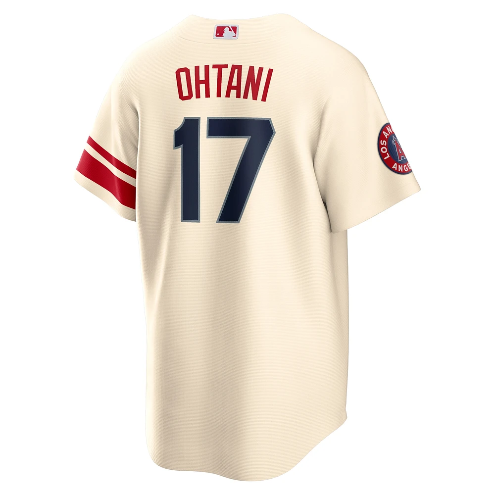 Maillot de joueur réplique Nike Shohei Ohtani crème Los Angeles Angels City Connect pour homme