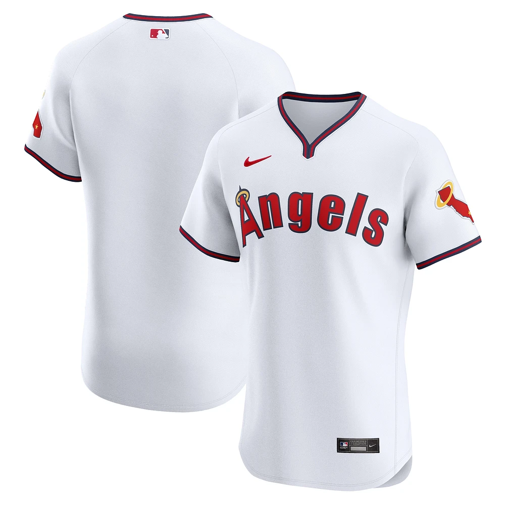 Maillot Nike Alternate Vapor Premier Elite Patch Los Angeles Angels blanc pour homme