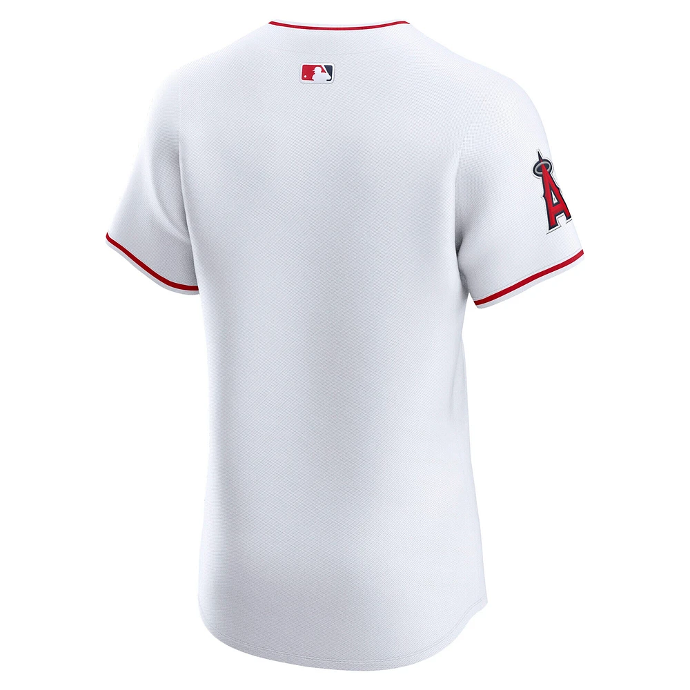 Maillot Nike blanc domicile Elite des Los Angeles Angels pour homme