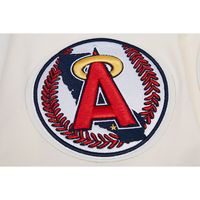 Men's Pro Standard Cream Los Angeles Angels Cooperstown Collection Old English T-Shirt Size: Large