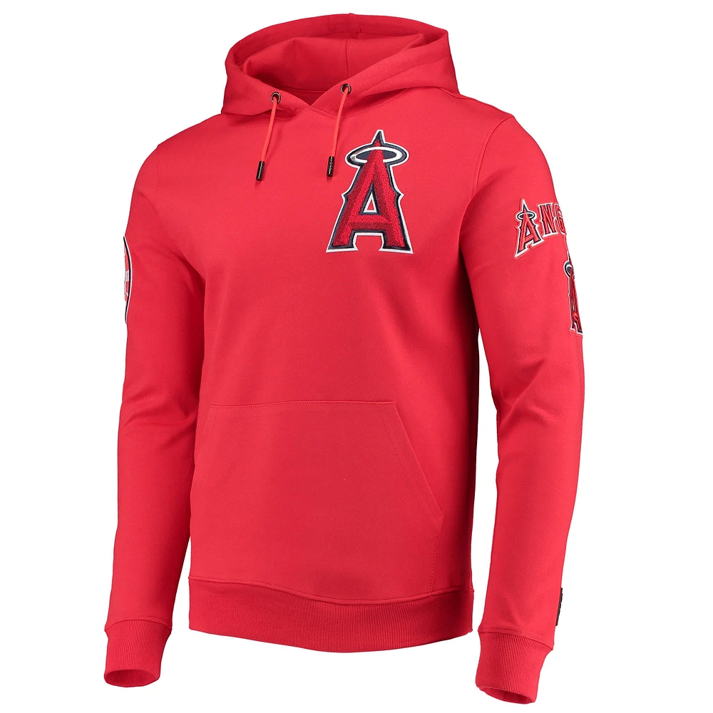 Men's Pro Standard Red Los Angeles Angels Team Logo Pullover Hoodie