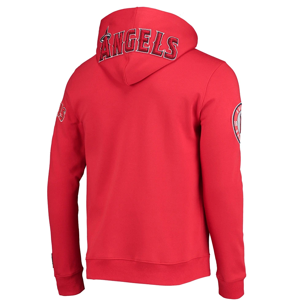 Men's Pro Standard Red Los Angeles Angels Team Logo Pullover Hoodie
