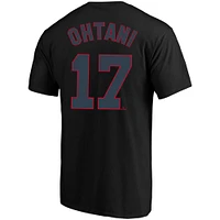 Men's Profile Shohei Ohtani Black Los Angeles Angels Big & Tall Name Number T-Shirt