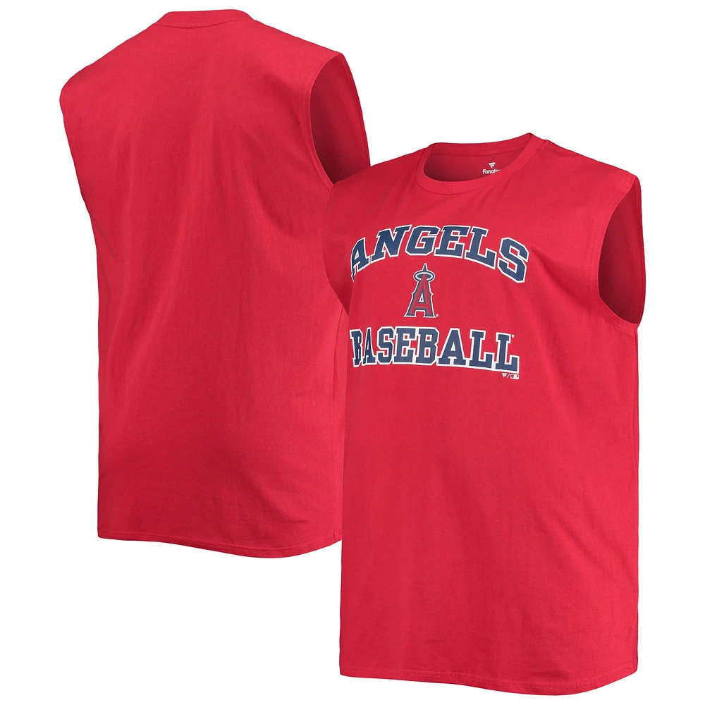 Men's Red Los Angeles Angels Big & Tall Jersey Muscle Tank Top