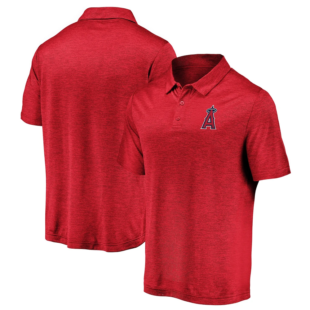 Polo léger rouge à logo principal emblématique des Los Angeles Angels pour homme