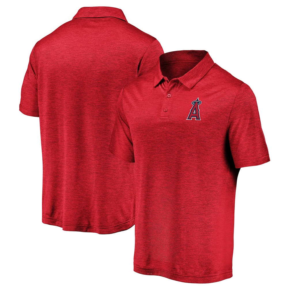 Polo léger rouge à logo principal emblématique des Los Angeles Angels pour homme