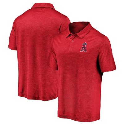 Polo léger rouge à logo principal emblématique des Los Angeles Angels pour homme