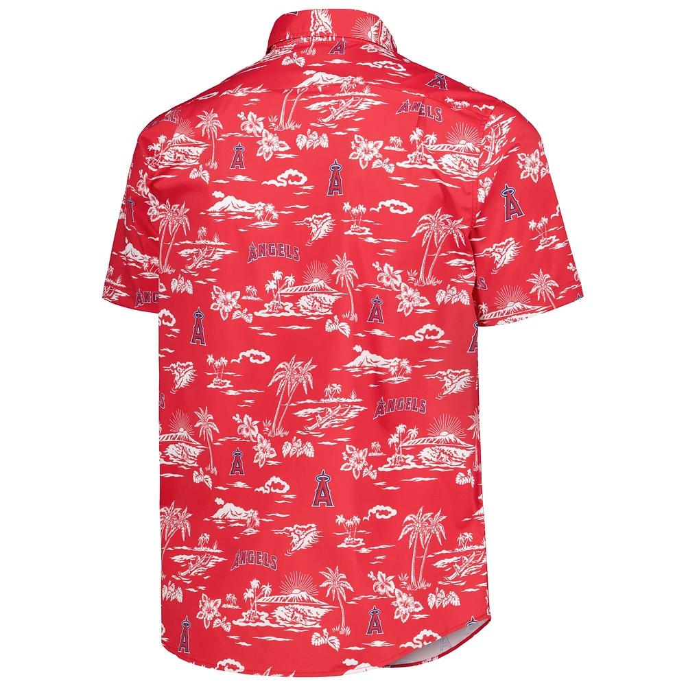 Chemise boutonnée pour homme Los Angeles Angels Kekai Performance Reyn Spooner rouge