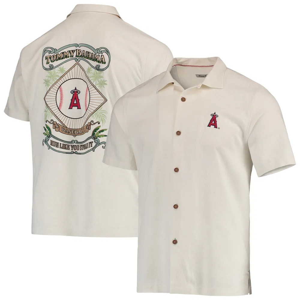 Boston Red Sox Tommy Bahama Baja Mar Short Sleeve Button-Up Shirt - White