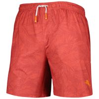 Men's Tommy Bahama Red Los Angeles Angels Naples Layered Leaves Swim Trunks