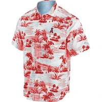 Chemise boutonnée Tommy Bahama Los Angeles Angels Tropical Horizons rouge pour homme