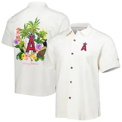 St. Louis Cardinals Tommy Bahama Baseball Camp Button-Up Shirt - Cream