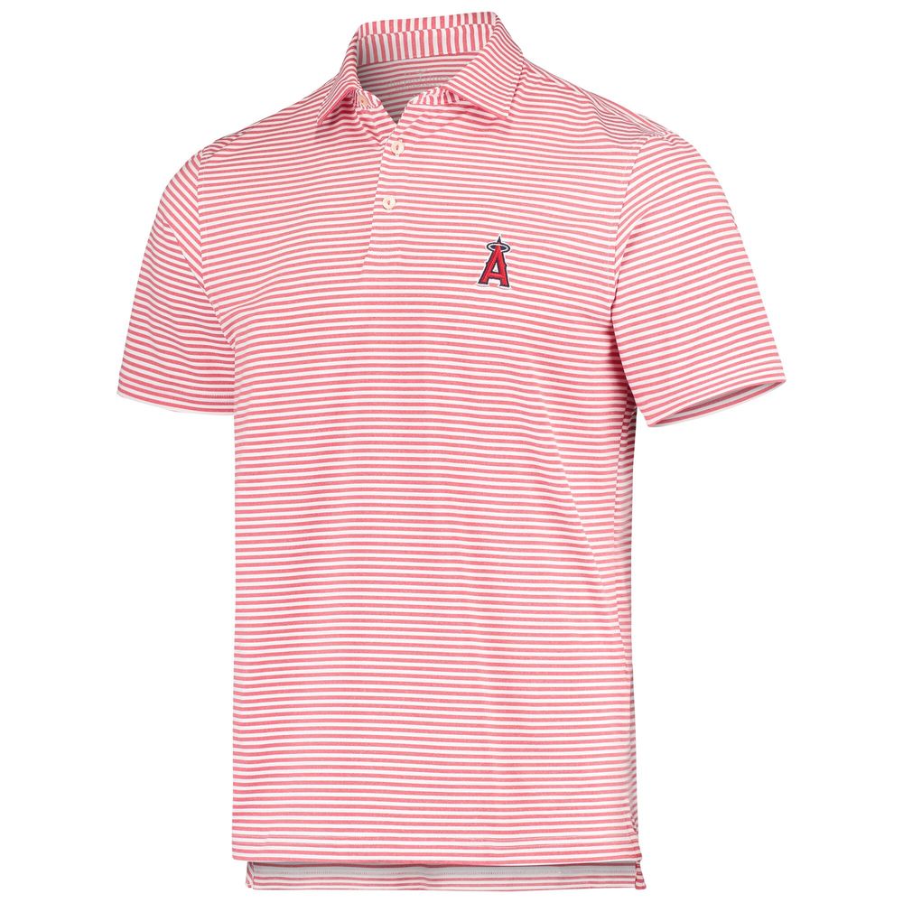 Men's Vineyard Vines Red Los Angeles Angels Heathered Winstead Sankaty Polo