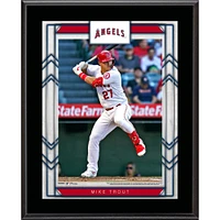 Plaque de nom de joueur sublimée Mike Trout Los Angeles Angels 10,5'' x 13''