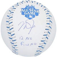Baseball autographié par Mike Trout des Los Angeles Angels avec le logo ASG 2012 et l'inscription « 12 ASG First ASG »