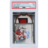 Carte autographiée par Mike Trout des Los Angeles Angels, collection Topps Museum 2023, relique 3 couleurs utilisée en jeu #MMJPA-MT #7/10, PSA, 7 cartes authentifiées