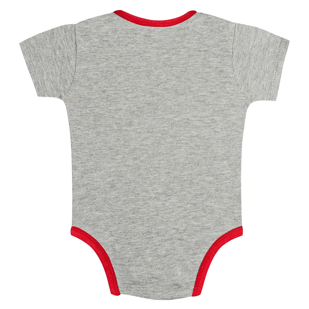 Newborn & Infant Gray/White Los Angeles Angels Two-Pack Play Ball Bodysuit Set