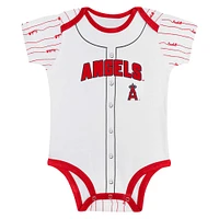 Newborn & Infant Gray/White Los Angeles Angels Two-Pack Play Ball Bodysuit Set