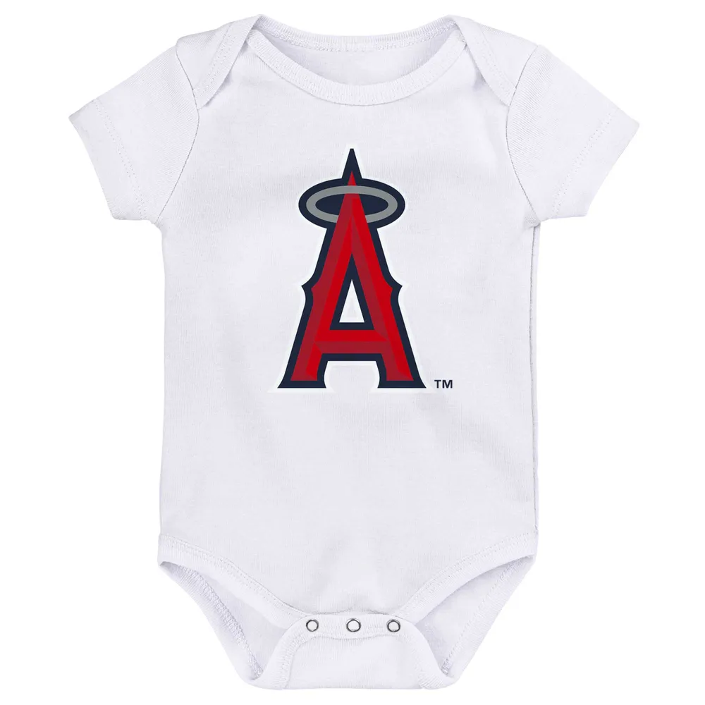 Newborn & Infant Navy/Red/White Los Angeles Angels Minor League Player Three-Pack Bodysuit Set