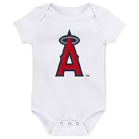 Newborn & Infant Navy/Red/White Los Angeles Angels Minor League Player Three-Pack Bodysuit Set