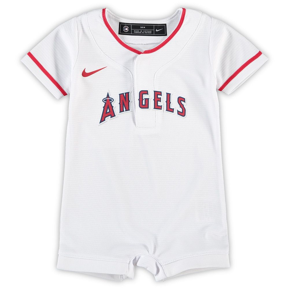 Newborn & Infant Nike White Los Angeles Angels Official Jersey Romper