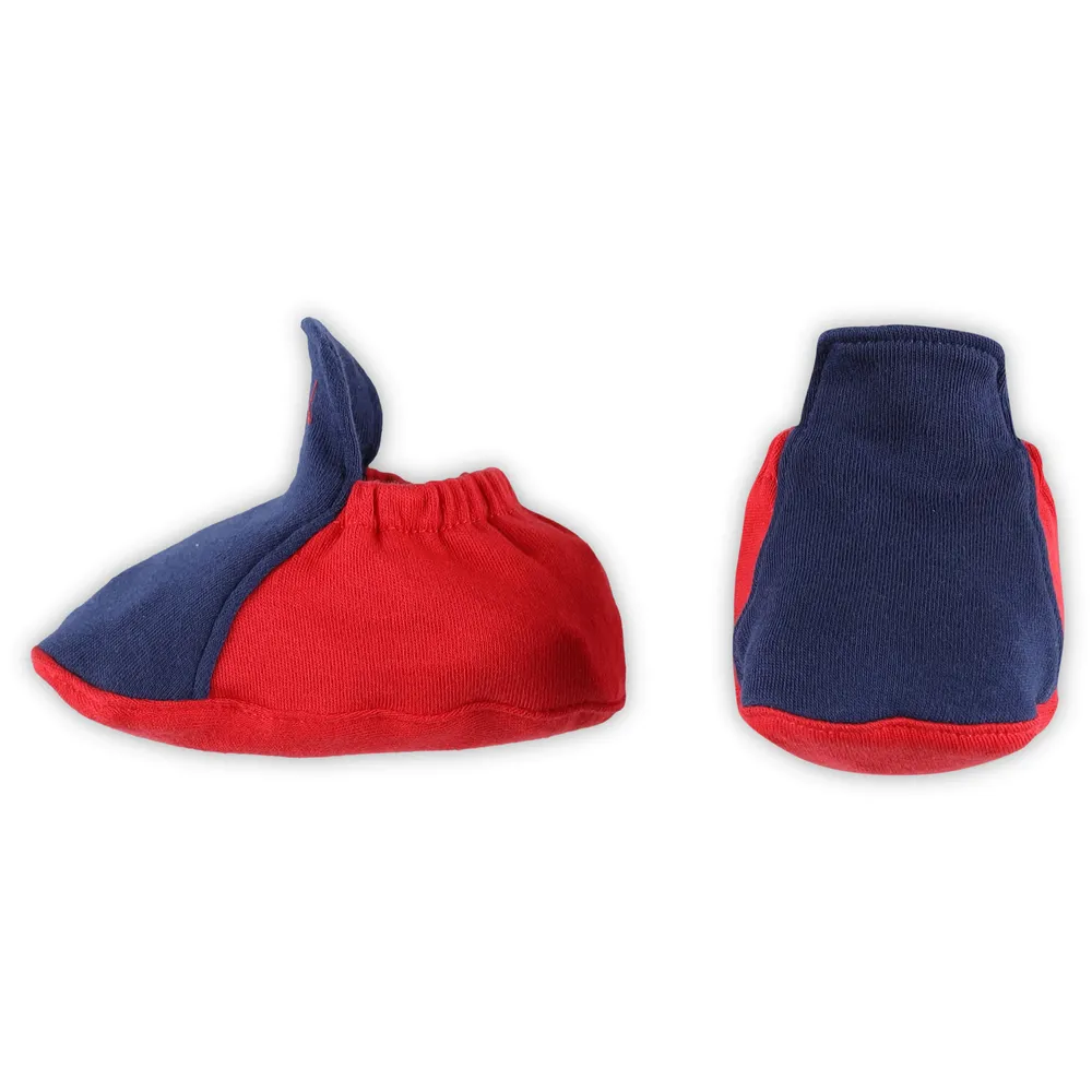 Newborn & Infant Navy/Red Boston Red Sox Three-Piece Love of Baseball Bib Bodysuit Booties Set