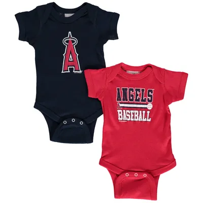 Newborn & Infant Soft as a Grape Red/Navy Los Angeles Angels 2-Piece Body Suit