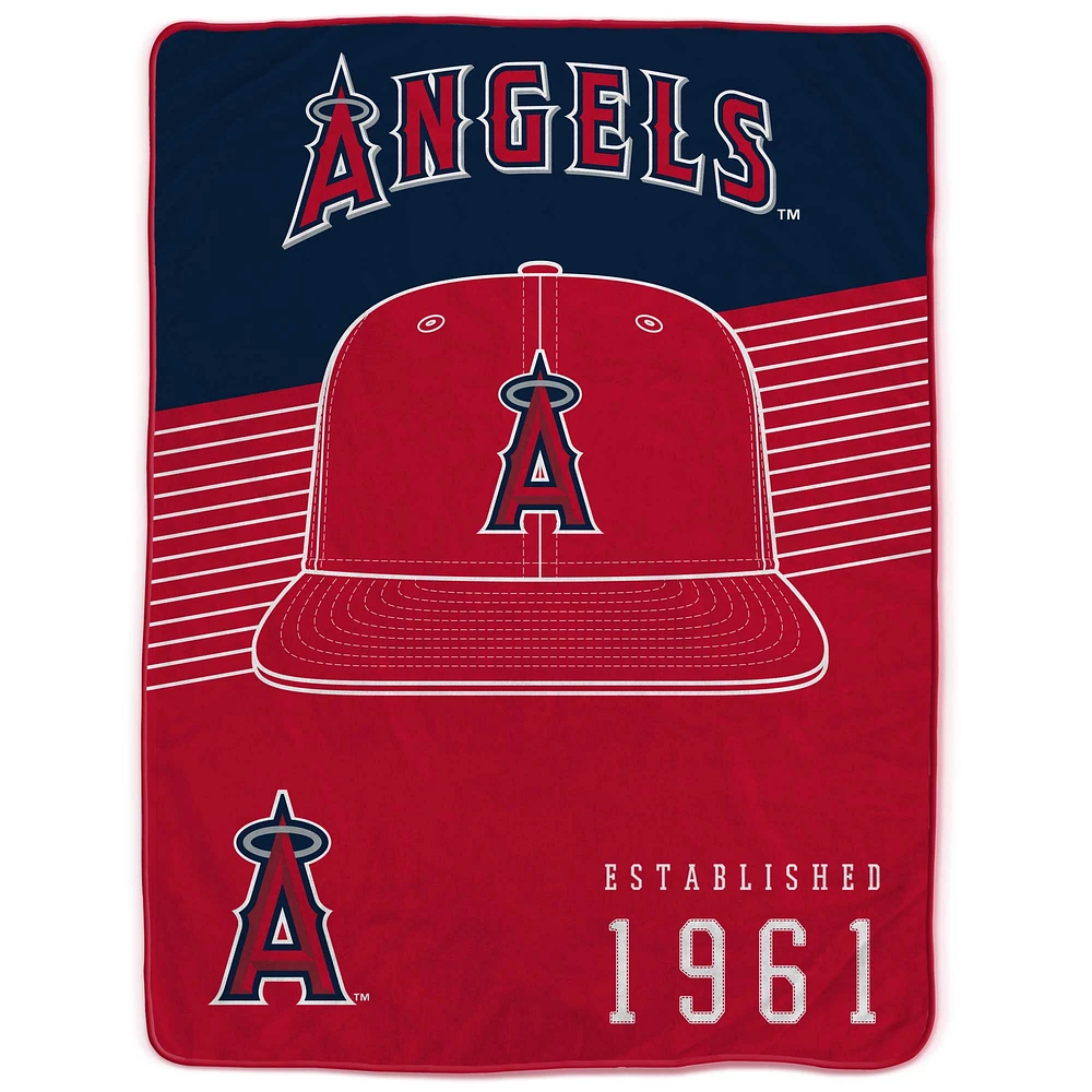 Couverture Pegasus Los Angeles Angels 60" x 80" à rayures sur le chapeau