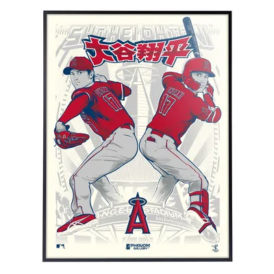 Shohei Ohtani Los Angeles Angels Phenom Gallery 18'' x 24'' Deluxe Framed Serigraph Print