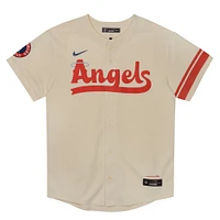 Maillot Nike crème Los Angeles Angels City Connect pour enfant d'âge préscolaire