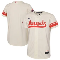 Maillot Nike crème pour enfants d'âge préscolaire, réplique des Angels de Los Angeles City Connect