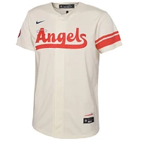 Maillot Nike crème pour enfants d'âge préscolaire, réplique des Angels de Los Angeles City Connect