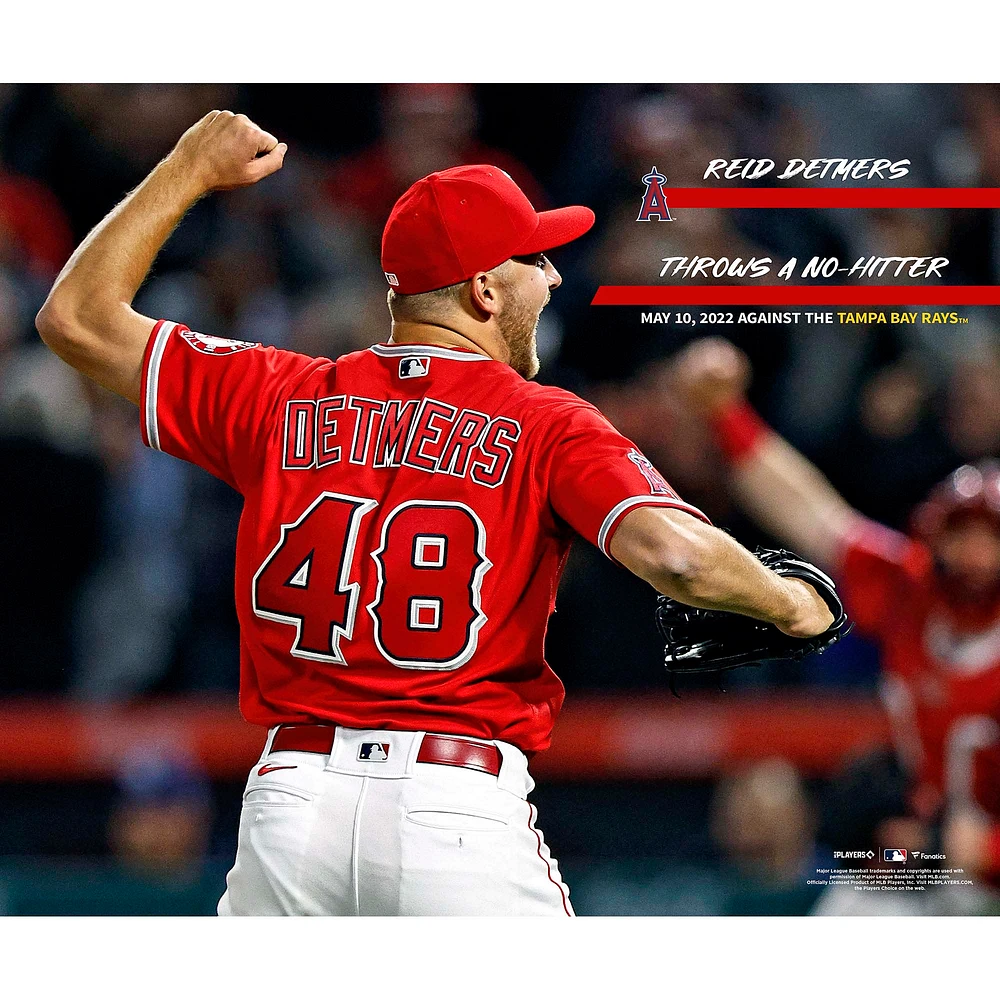 Reid Detmers Los Angeles Angels Unsigned No Hitter Fist Pump Photograph