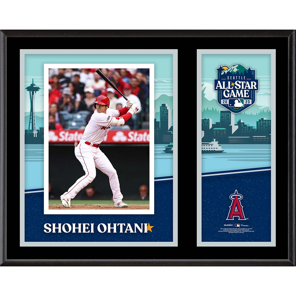 Plaque sublimée de 12" x 15" du match des étoiles de la MLB 2023 de Shohei Ohtani Los Angeles Angels