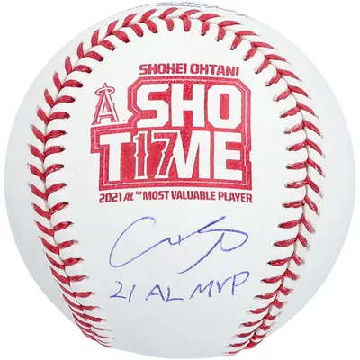 Shohei Ohtani Autographed Gold & White Leather Baseball