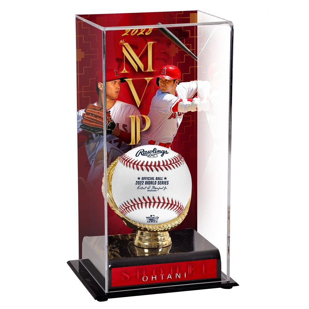 Vitrine de présentation sublimée avec image du joueur le plus utile de la Ligue américaine 2023 des Los Angeles Angels de Shohei Ohtani