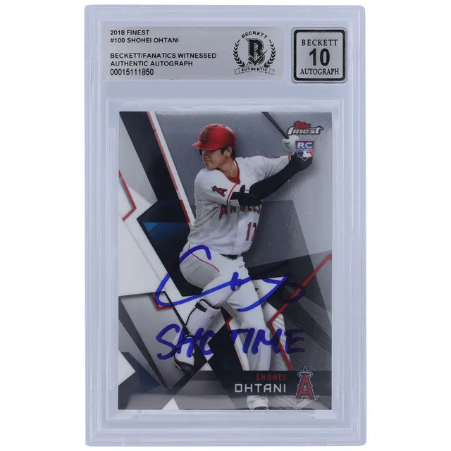 Lids Shohei Ohtani Los Angeles Angels Autographed 2018 Topps Chrome Update  #HMT1 Beckett Fanatics Witnessed Authenticated 10 Rookie Card with  Shotime Inscription